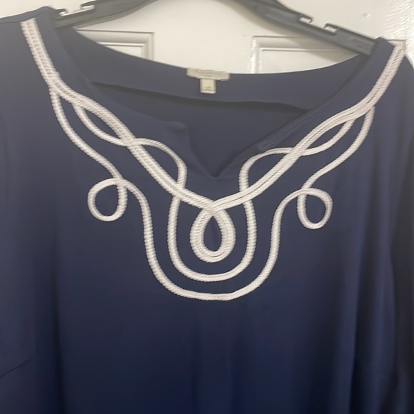 Talbots Dress - navy with white detail on collar - Picture 3 of 8